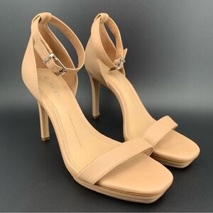 Gianni Bini Nude Ankle Strap Stiletto Heels – Women’s 8M